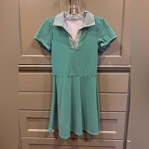 Green Addison Bay Smooth Sport Collared Short Sleeve Cricket Active Dress